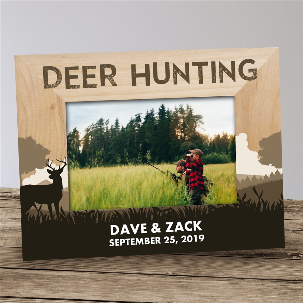 Deer Hunting Wood Personalized Picture Frame GiftsForYouNow