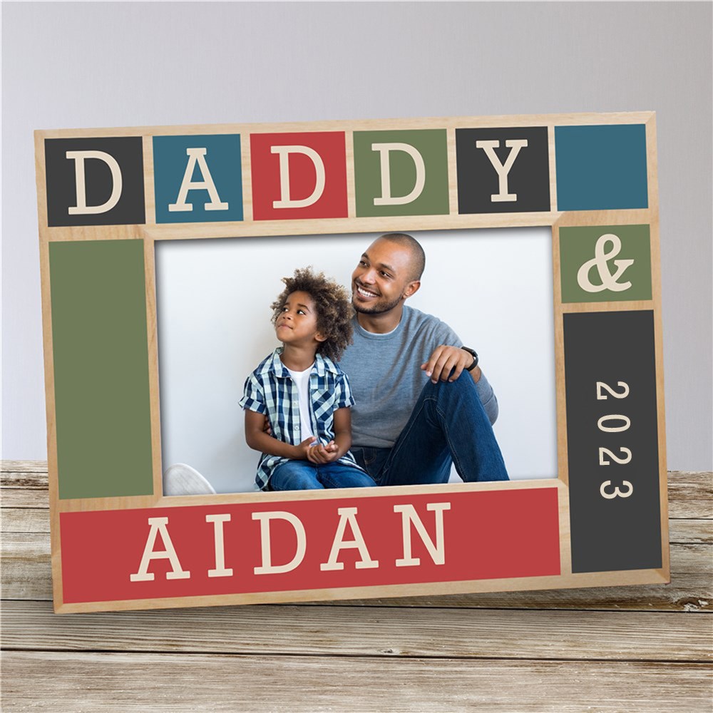 Personalized Daddy Wood Frame | Personalized Father's Day Frames