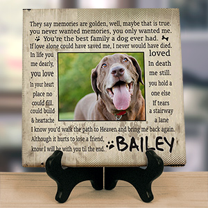 Til The End Dog Memorial Wall Canvas