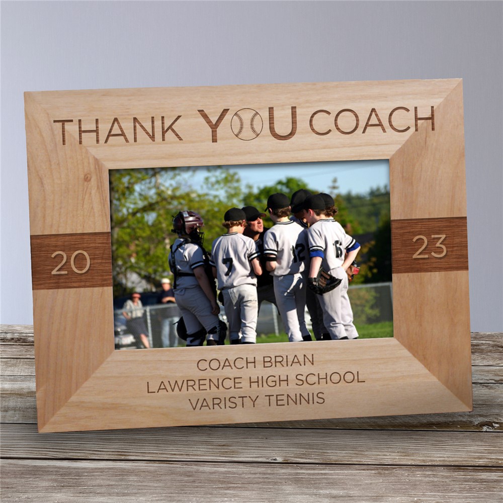 Personalized Thank You Coach Picture Frame | Personalized Coach Gifts