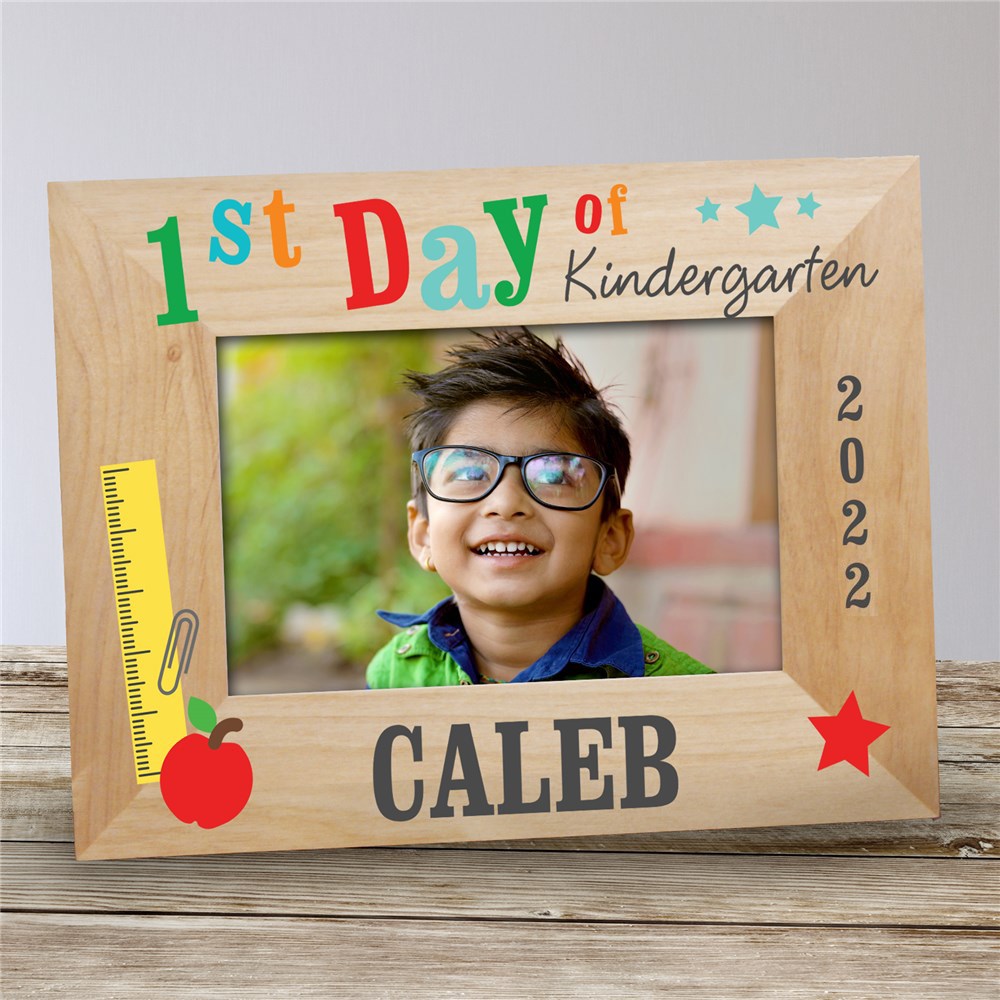 Personalized 1st Day of School Wood Frame | First Day Of School Personalized Picture Frame
