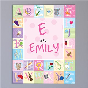 Personalized Alphabet Wall Canvas | Personalized Name Art