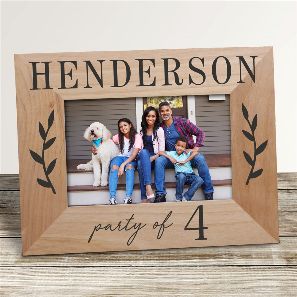 Personalized Wooden Frame | Engraved Party Of Number Frame