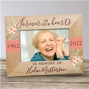 Floral Memorial Frame | Forever In Our Hearts Frame
