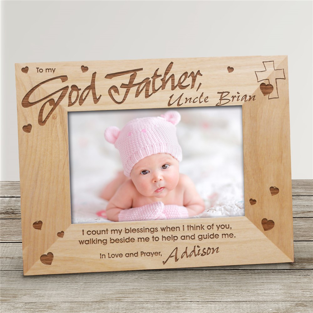 Godparent Wood Personalized Picture Frame