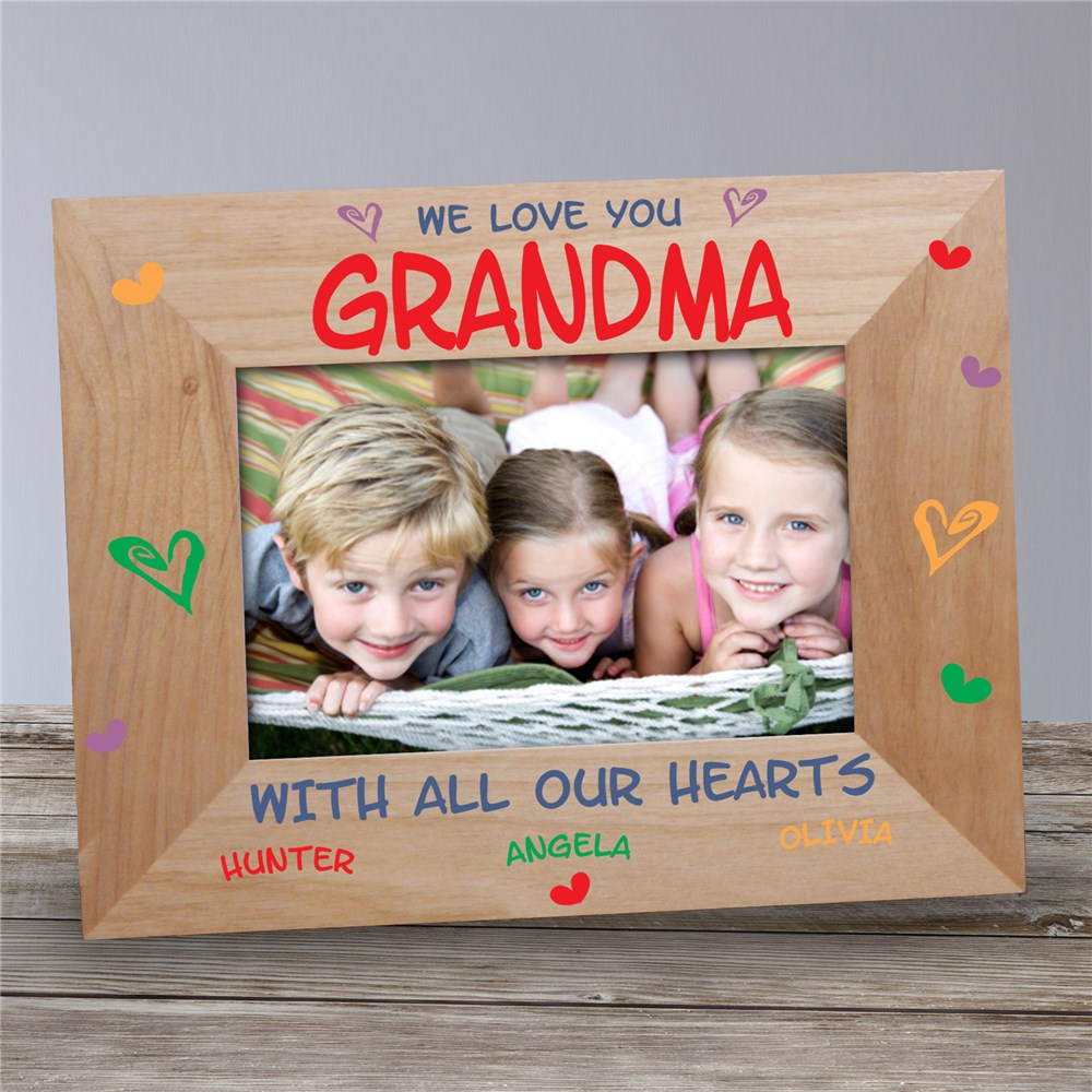 Personalized We Love You Wooden Picture Frame