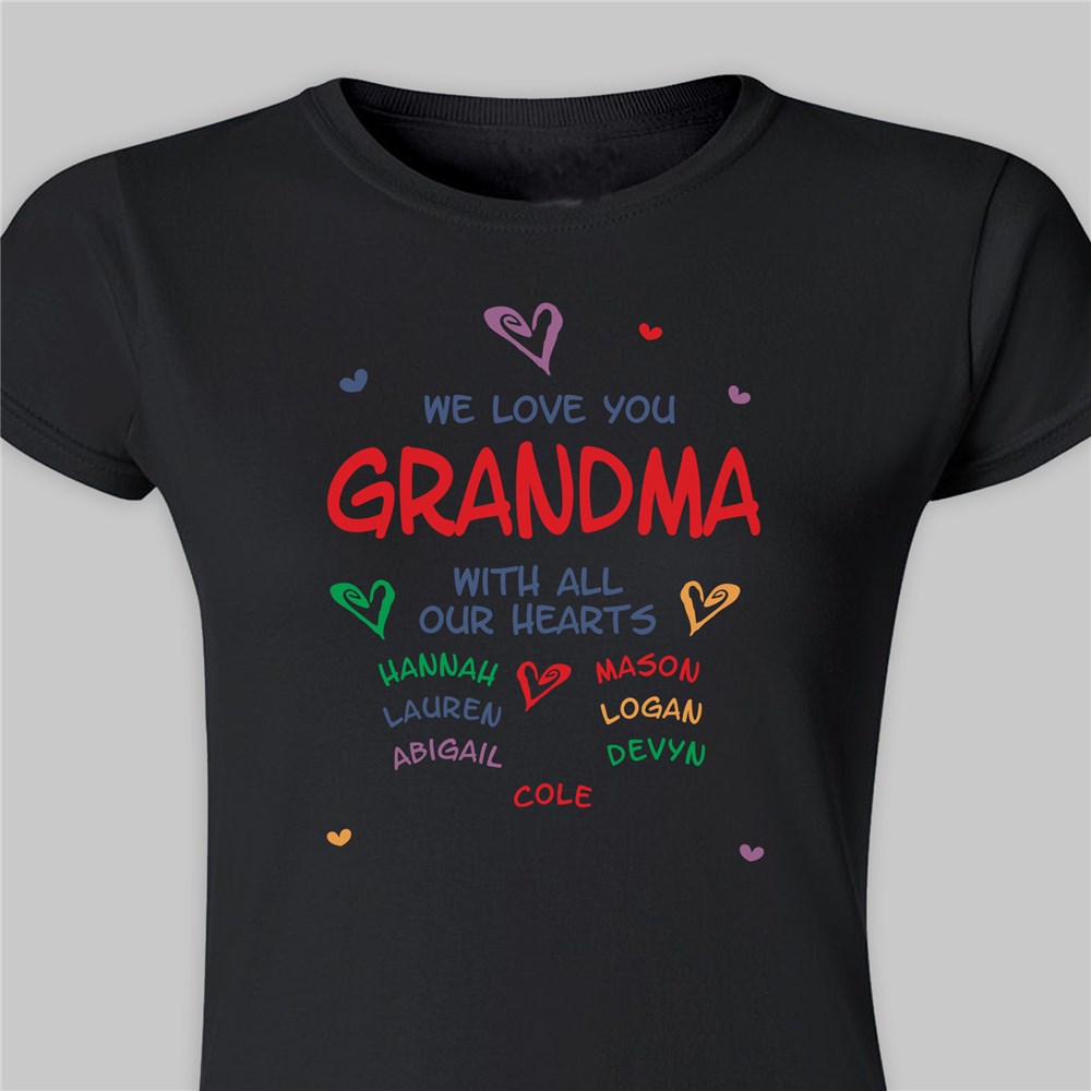 All Our Hearts Personalized Ladies' Fitted T-Shirt 91632X
