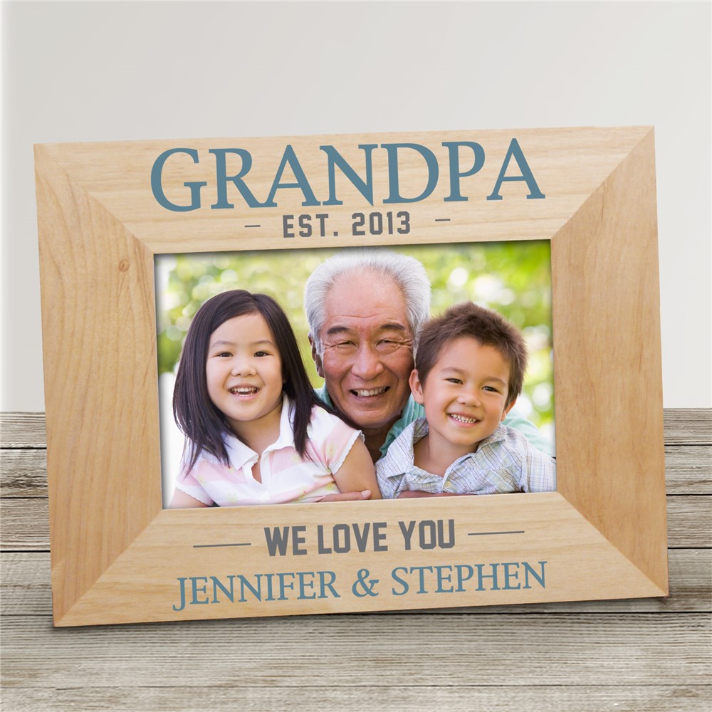 Personalized We Love You Wood Frame with Established Year