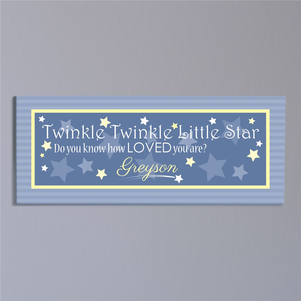 Personalized Twinkle Loved New Baby Canvas GiftsForYouNow
