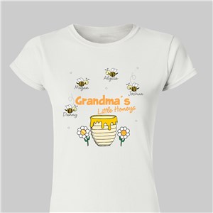 Little Honeys Personalized Ladies Fittted T-Shirt | Personalized Mom Tshirts