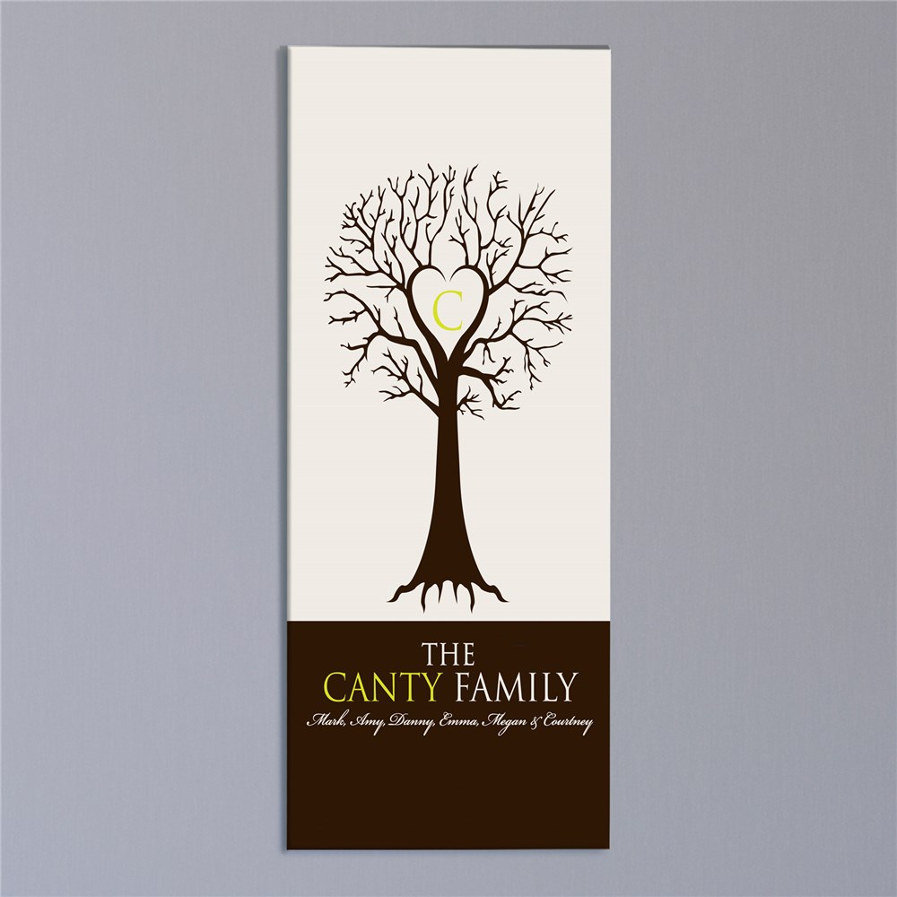 Monogram Family Tree Wall Canvas 9171733