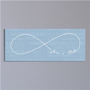 Personalized Infinity Symbol Wall Canvas | Personalized Valentines Day Gifts For Her