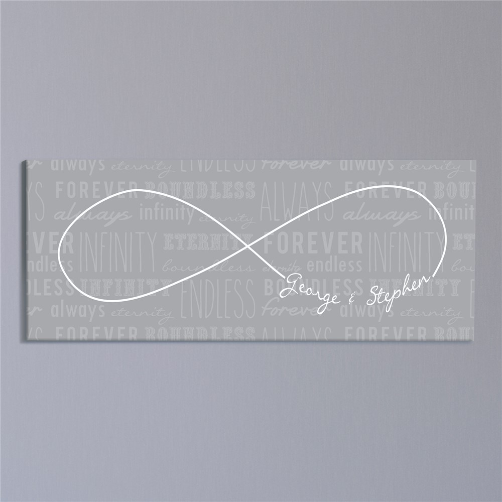 Personalized Infinity Symbol Wall Canvas | Personalized Valentines Day Gifts For Her
