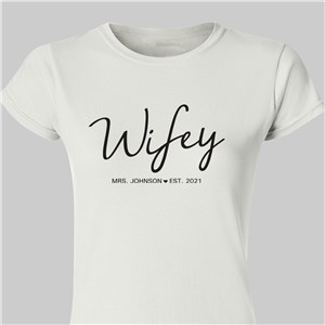 Personalized Wifey Womens T-Shirt 917627X