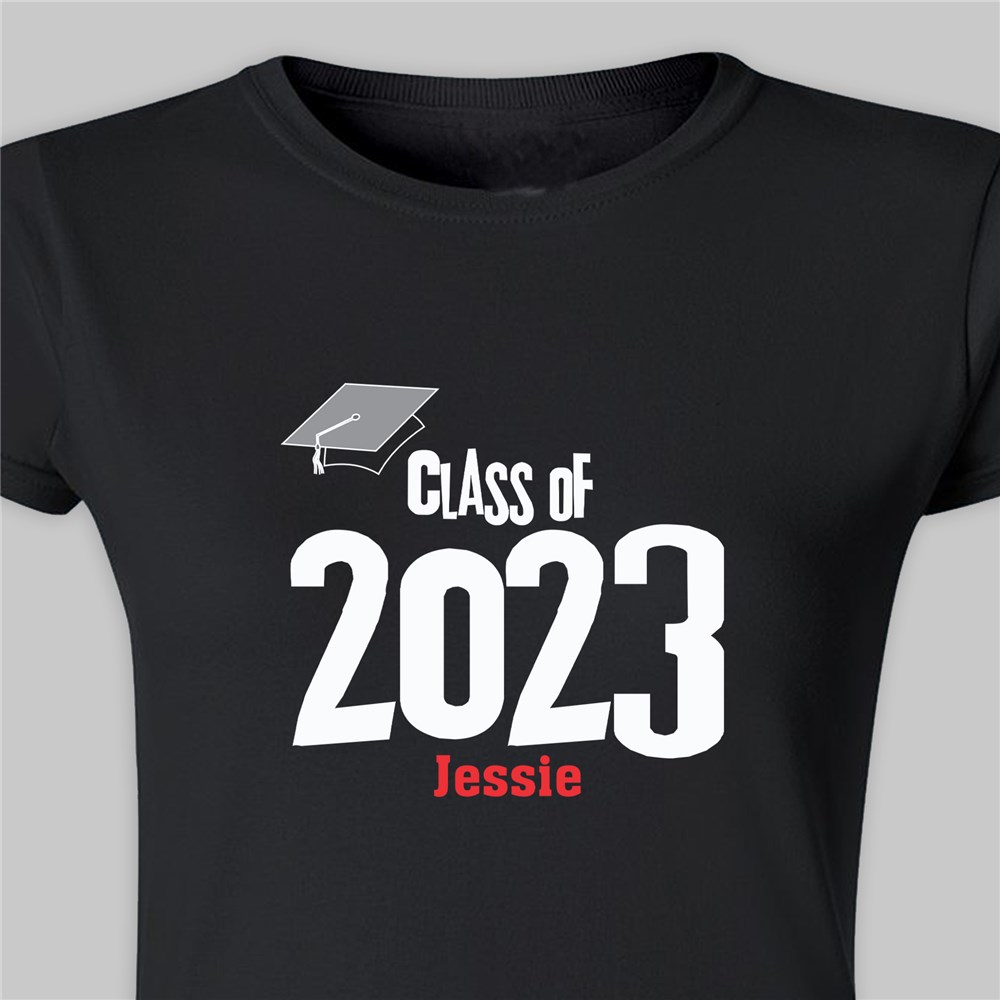 Personalized Graduation Cap Class Of Fitted T-Shirt | 2019 Graduation Shirts