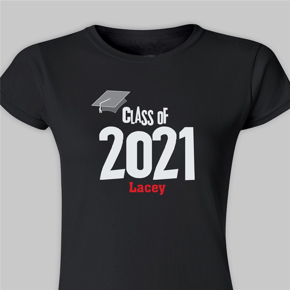 Personalized Graduation Cap Class Of Fitted T-Shirt | 2019 Graduation Shirts