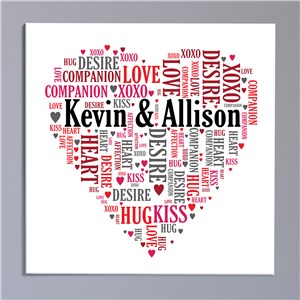 Couples Love Canvas | Personalized Valentines Canvas Prints