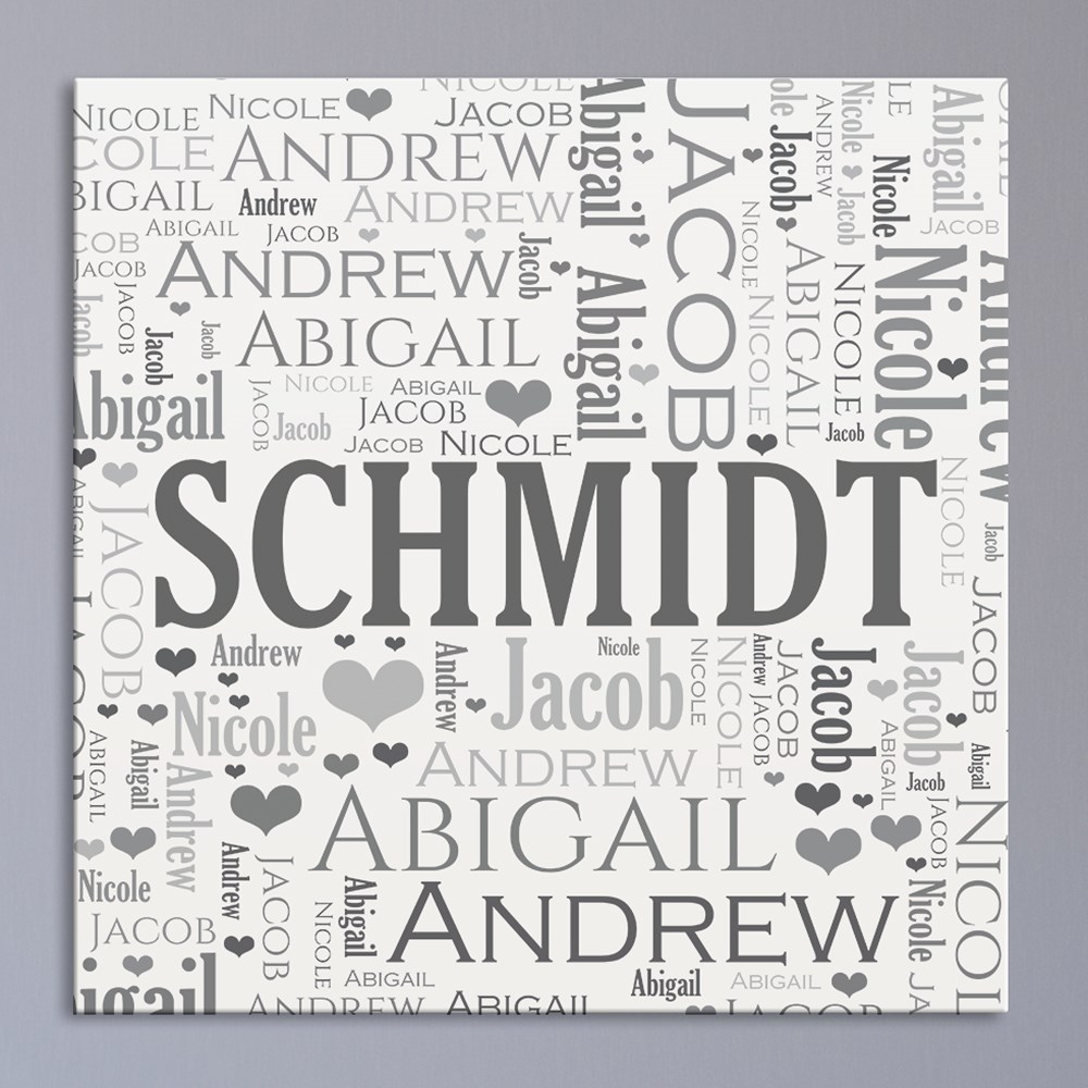 Family Name Word-Art Canvas