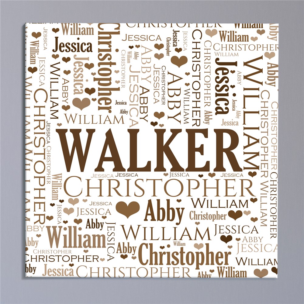 Family Name Word-Art Canvas