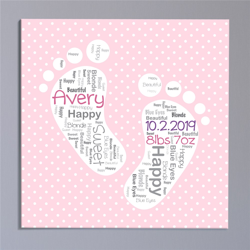 personalized baby canvas wall art