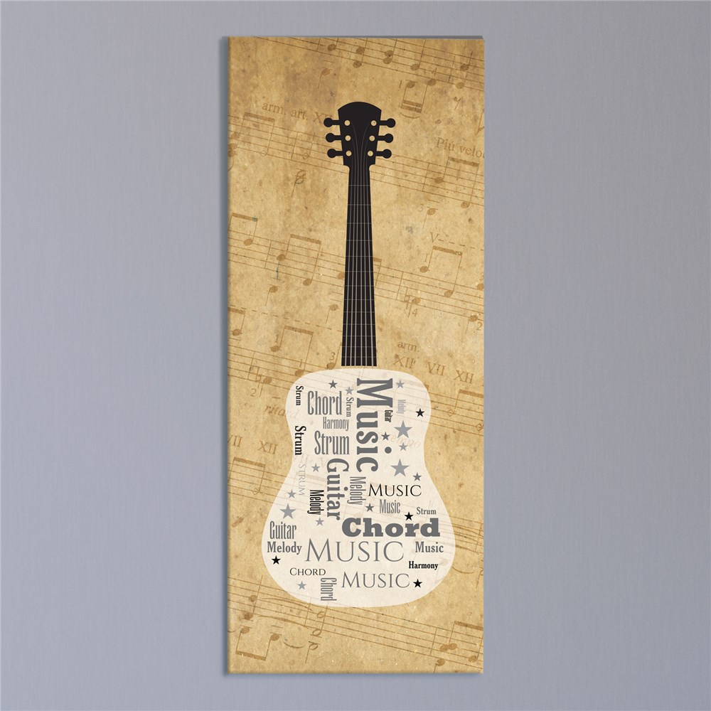 Acoustic Guitar Word-Art | Personalized Word Art
