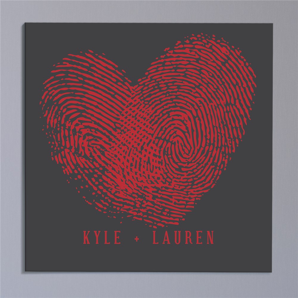 Fingerprint Wall Canvas Personalized Gift GiftsForYouNow