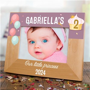 Personalized Little Princess Birthday Wood Picture Frame