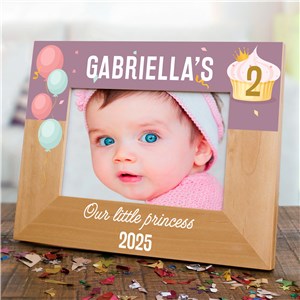 Personalized Little Princess Birthday Wood Picture Frame