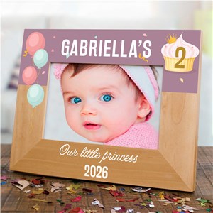 Personalized Little Princess Birthday Wood Picture Frame