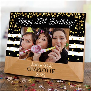 Personalized Make a Wish Wood Birthday Picture Frame