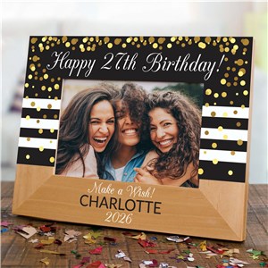 Personalized Make a Wish Wood Birthday Picture Frame
