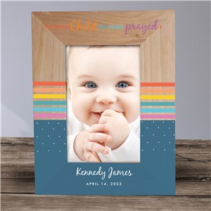 Personalized For This Child We Have Prayed Wood Picture Frame
