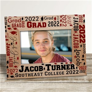 Personalized Graduation Word-Art Wood Picture Frame