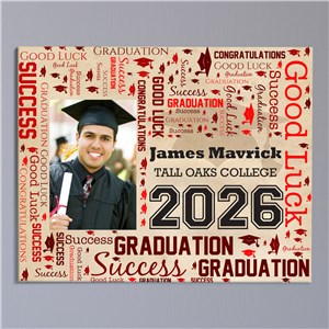 Graduation Photo Word-Art Canvas | Personalized Word Art