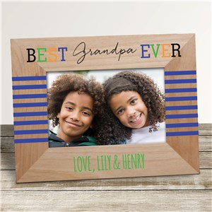 Personalized Best Dad Ever Wood Frame
