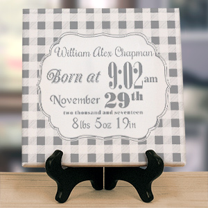 Image of Birth Announcement Wall Canvas