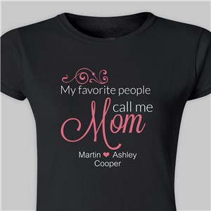 Personalized My Favorite People Call Me Women's Fitted T-Shirt 919607X