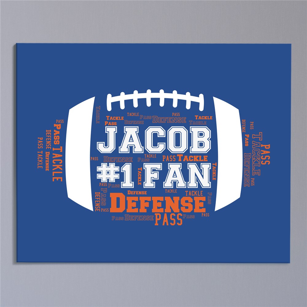 Football Word-Art Canvas | Fathers Day Gifts