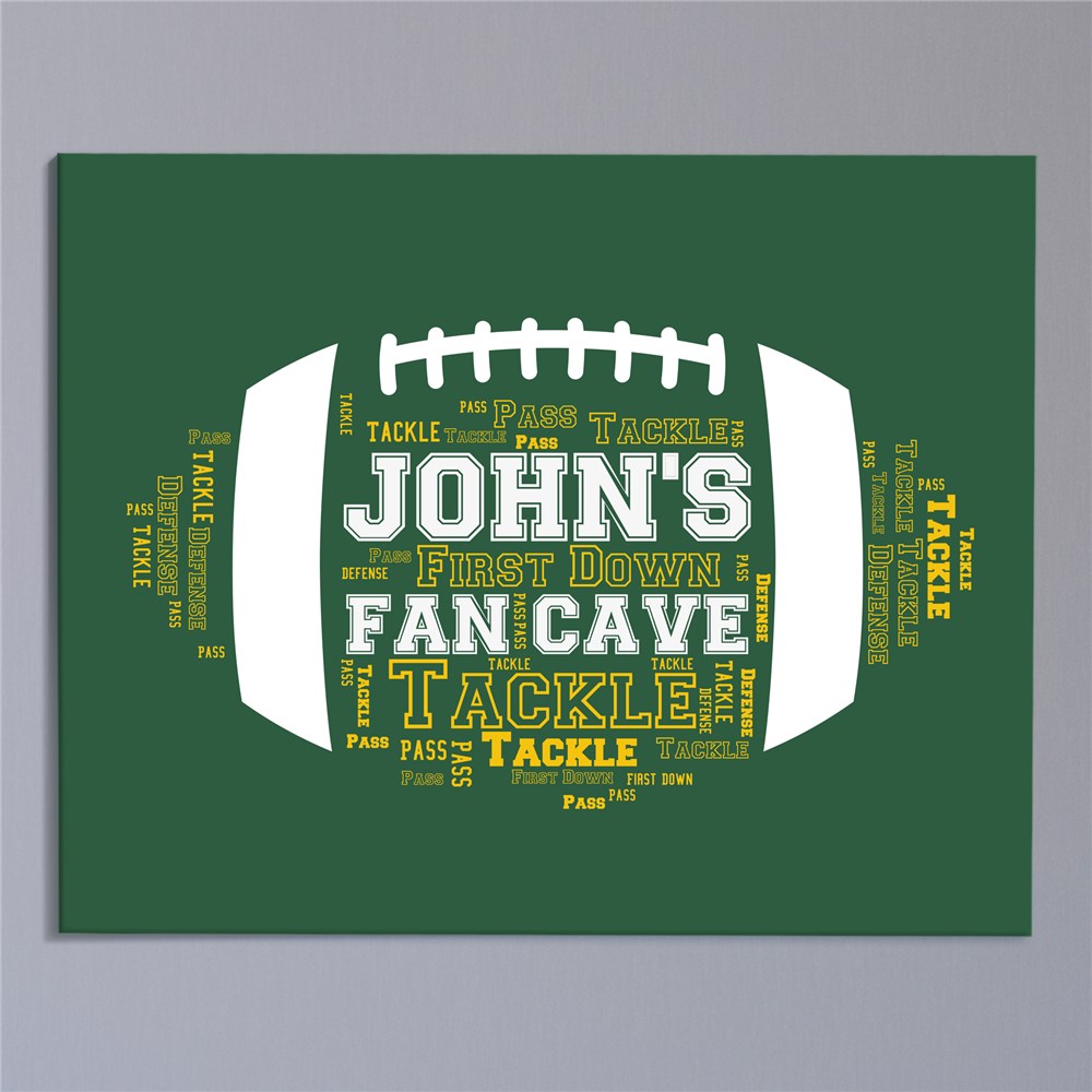 Football Word-Art Canvas | Fathers Day Gifts
