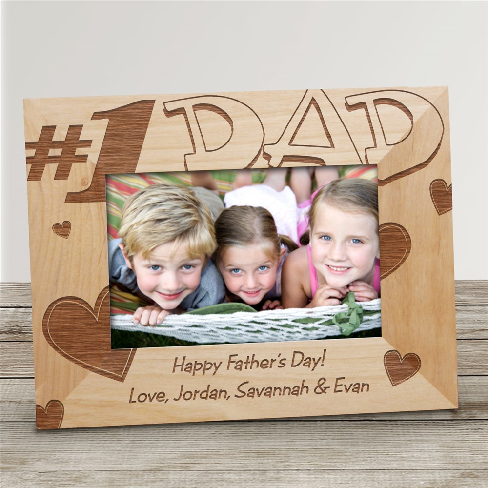 Engraved Wood Frame for Dad GiftsForYouNow