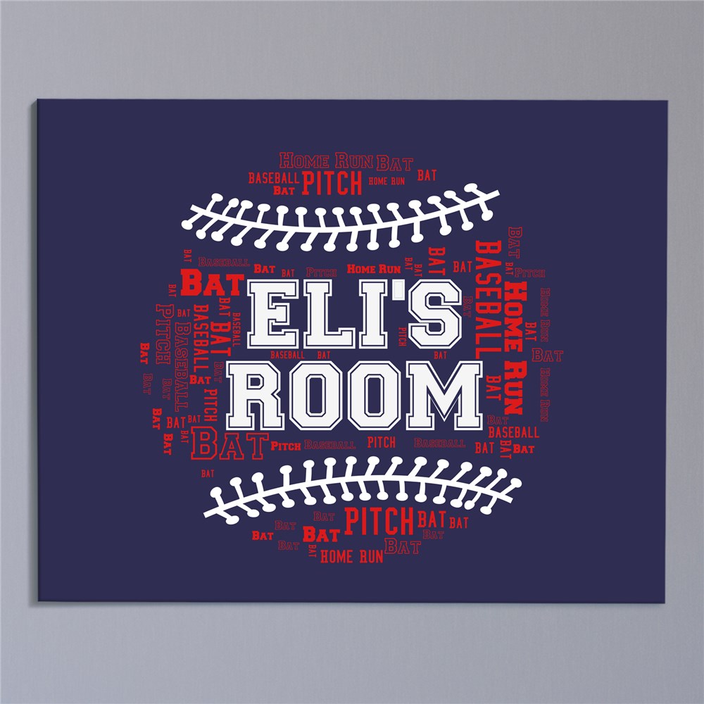 Baseball Word-Art Canvas | Fathers Day Gifts