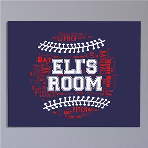 Baseball Word-Art Canvas | Fathers Day Gifts