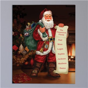 Classic Santa Personalized Canvas | Personalized Christmas Decorations