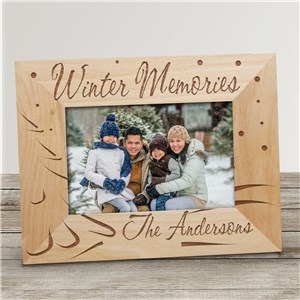 Winter Memories Personalized Wood Picture Frame | Personalized Christmas Picture Frames