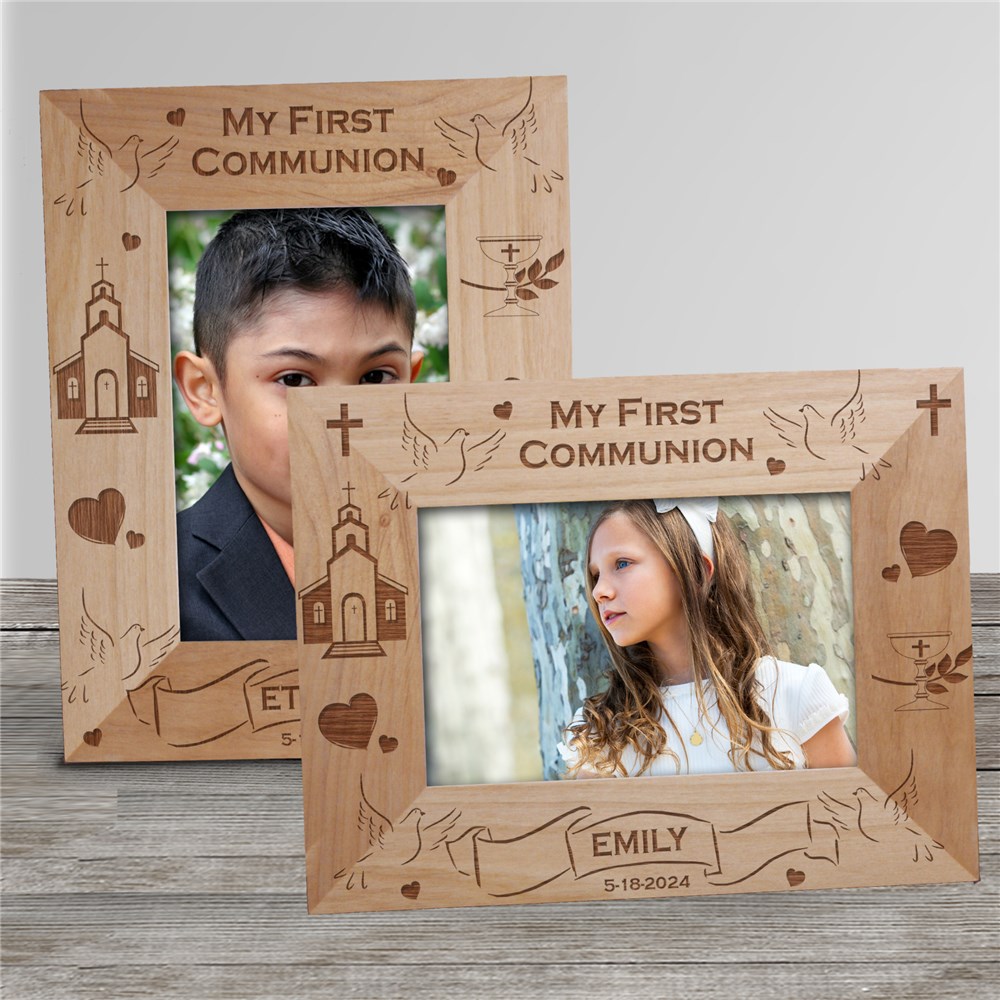 My First Communion Wood Picture Frame | Personalized Wood Picture Frames