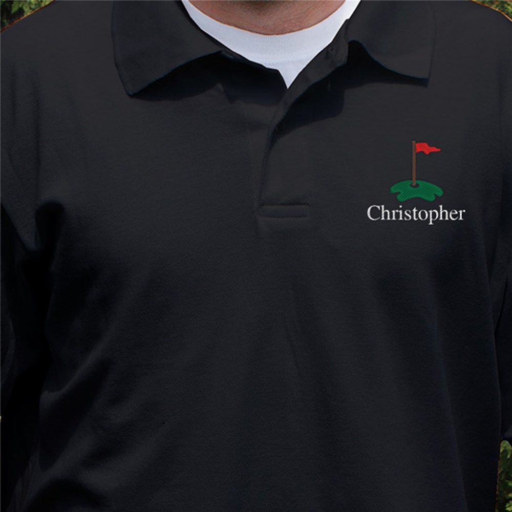Personalized Embroidered Golf Polo Shirt Hole in One | Personalized Gifts for Him