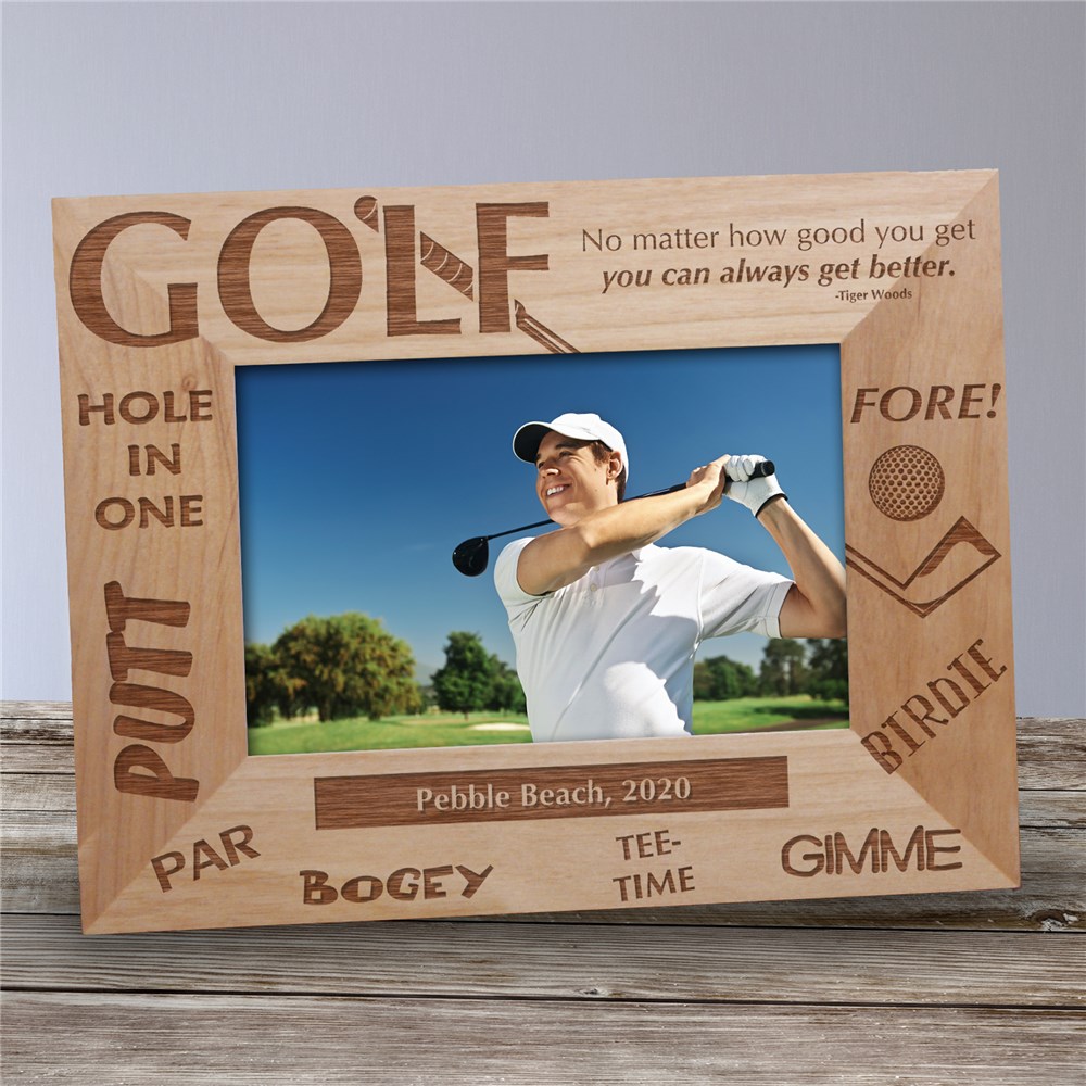 Personalized Golf Wood Picture Frame