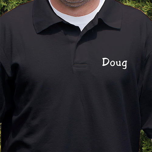 Any Name Polo Shirt Embroidered Polo Shirt GiftsForYouNow