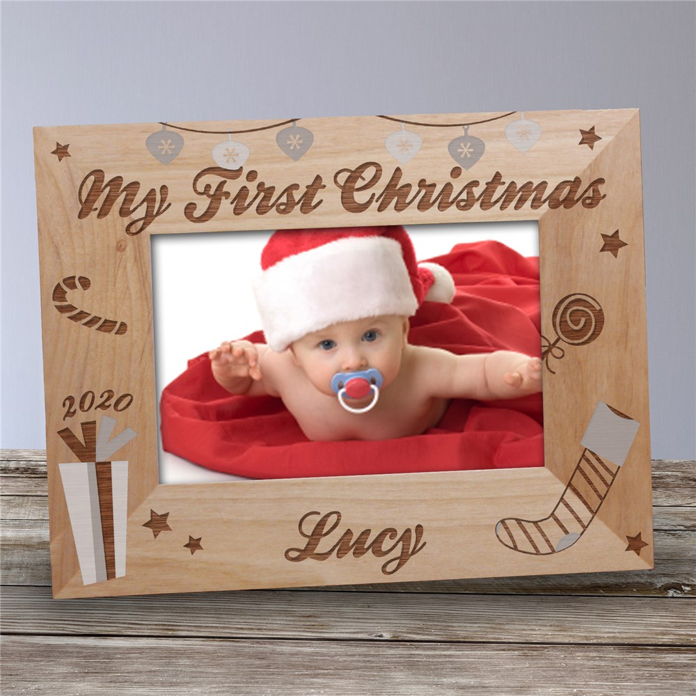 Personalized My First Christmas Picture Frame | Baby's First Christmas Gifts