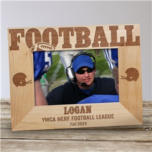 Football Wood Picture Frame | Personalized Wood Picture Frames